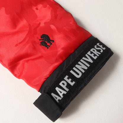 AAPE ジャガードカモ フード ダウンジャケット