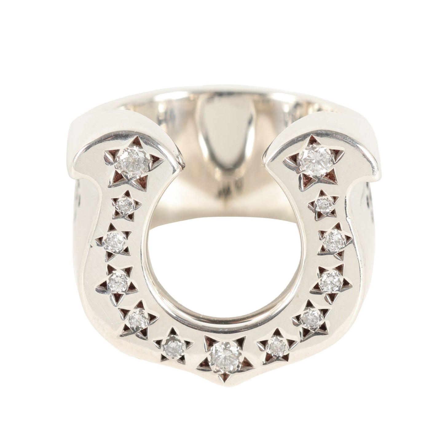 ダイヤ ホースシュー リング(H.S RING SILVER STONE CHICK SIZE)
