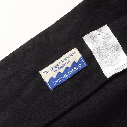 [近年モデル ブラック 無地] オープンカラー ウール ボード シャツ (BOARD SHIRT JAC)