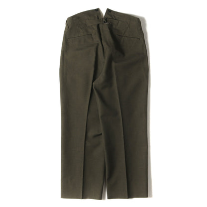 シンチバック付き ウールサージ トラウザーズパンツ