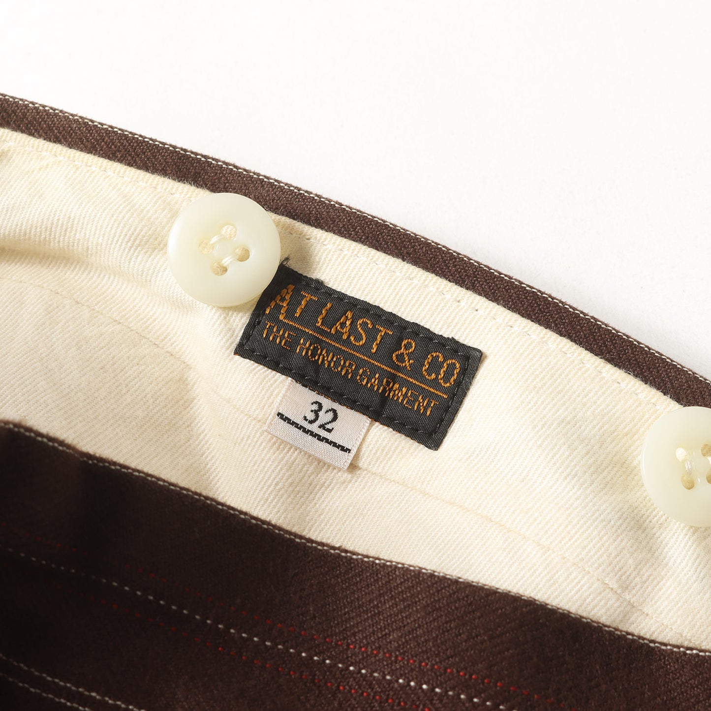 ストライプ ヘリンボーン ワークパンツ