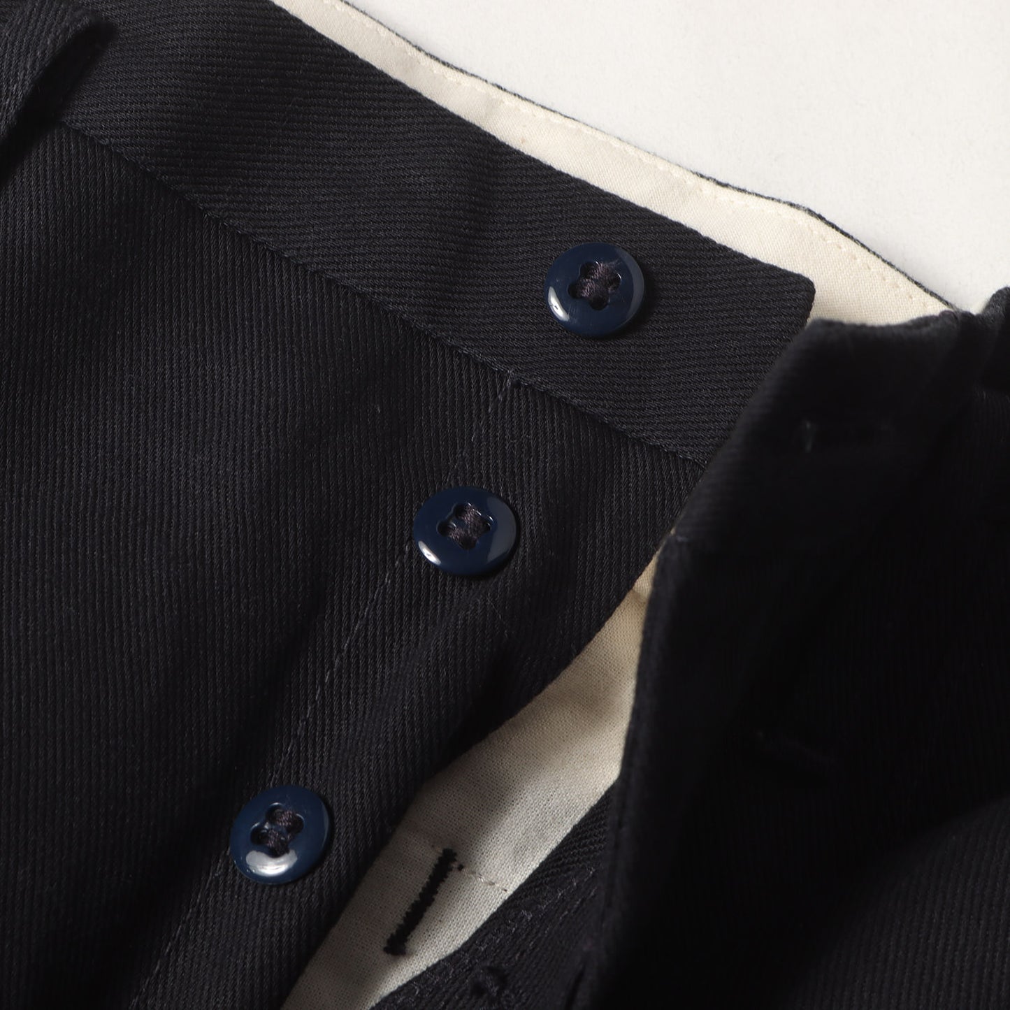 2タック コットン/リネン ツイル ワーク トラウザーズパンツ