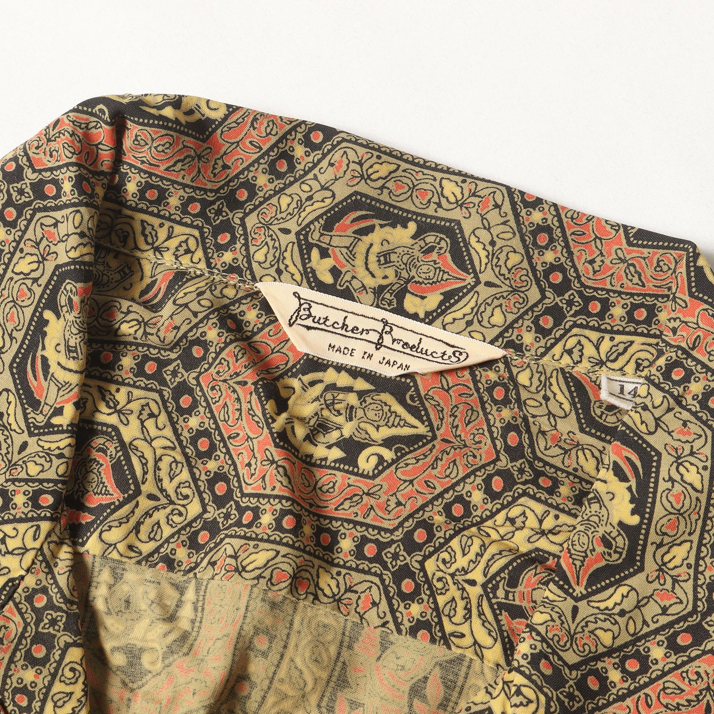 BUTCHER PRODUCTS 総柄 レーヨン オープンカラーシャツ