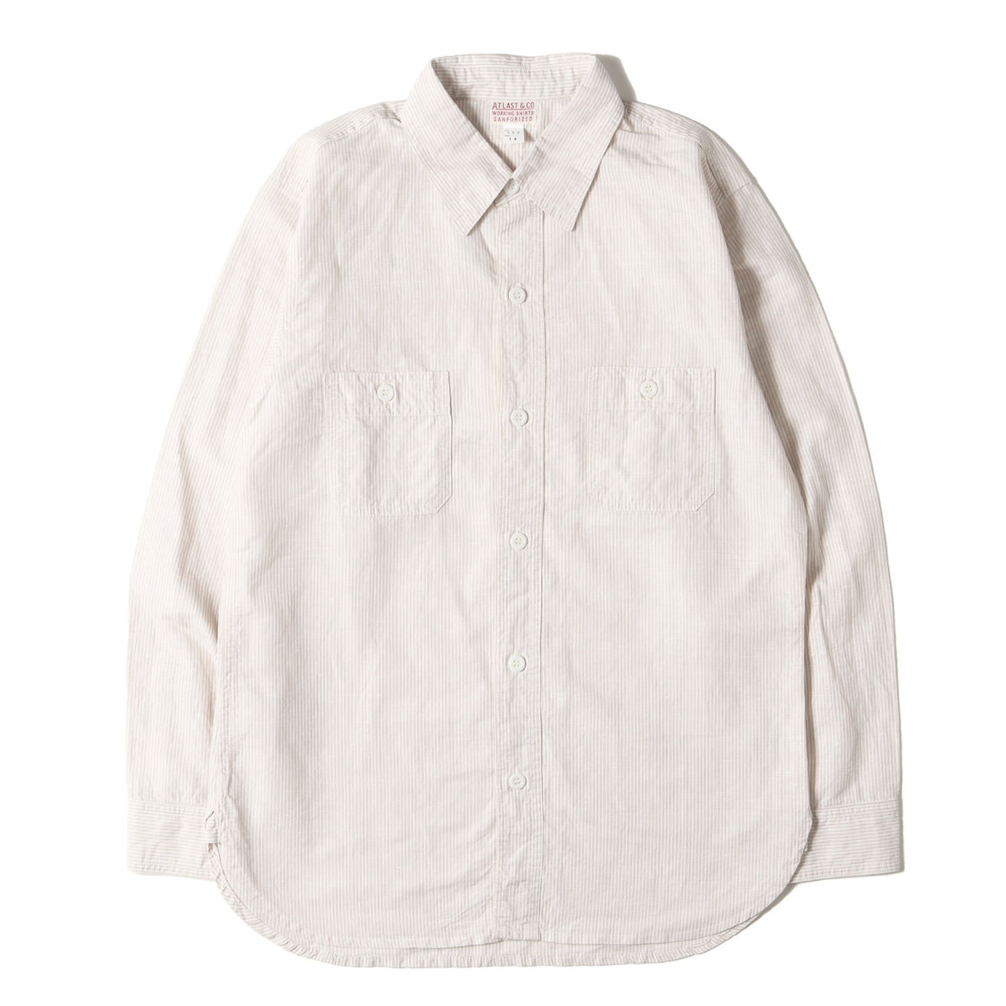 Lot.322 ストライプ コットン/リネン ワークシャツ