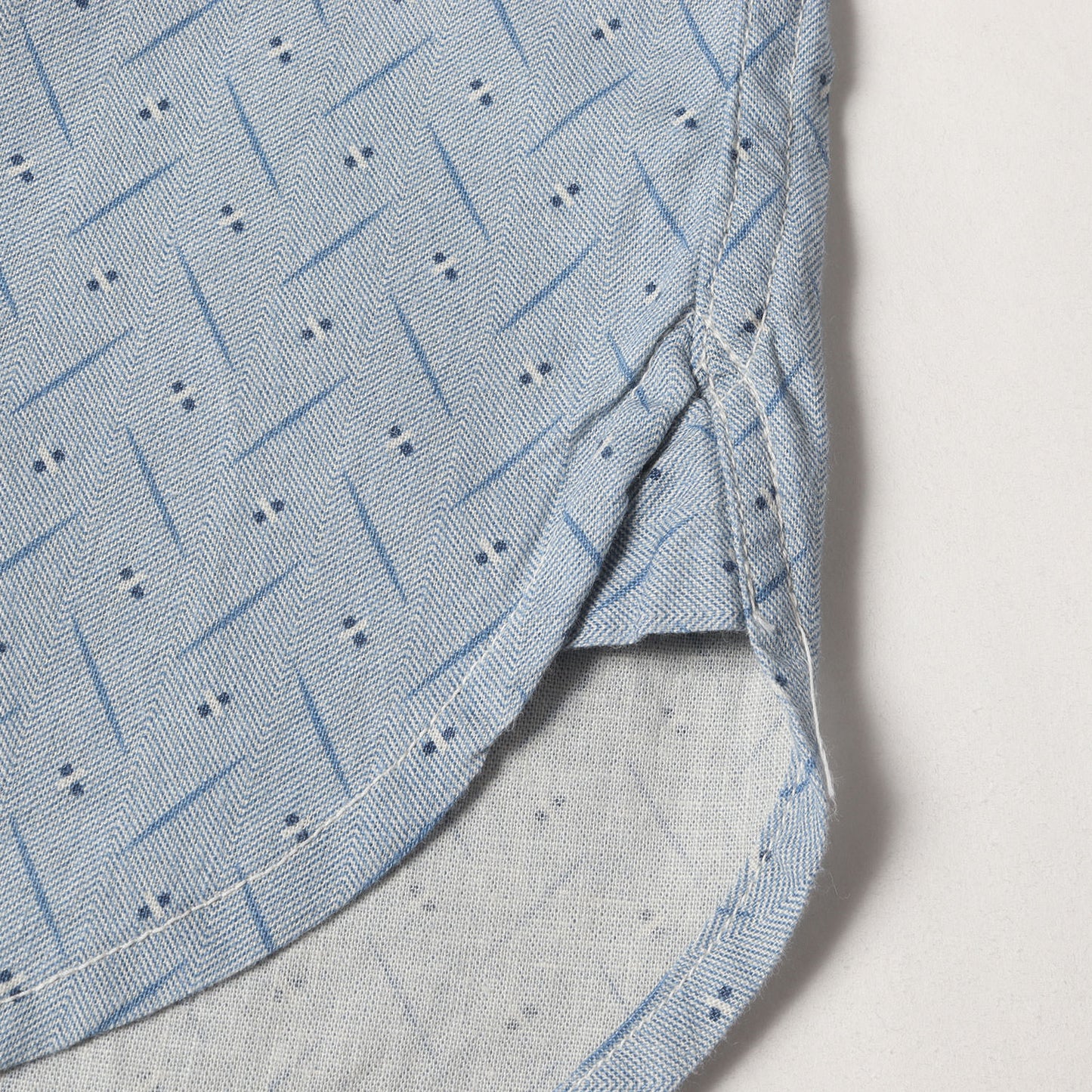 Lot.320 総柄プリント ヘリンボーン ワークシャツ