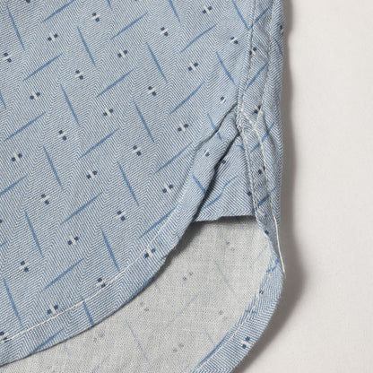 Lot.320 総柄プリント ヘリンボーン ワークシャツ