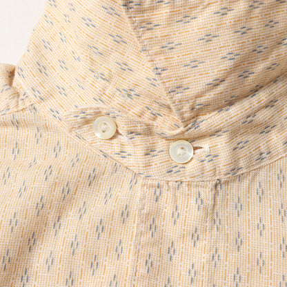 チンスト付き プリントストライプ ワークシャツ