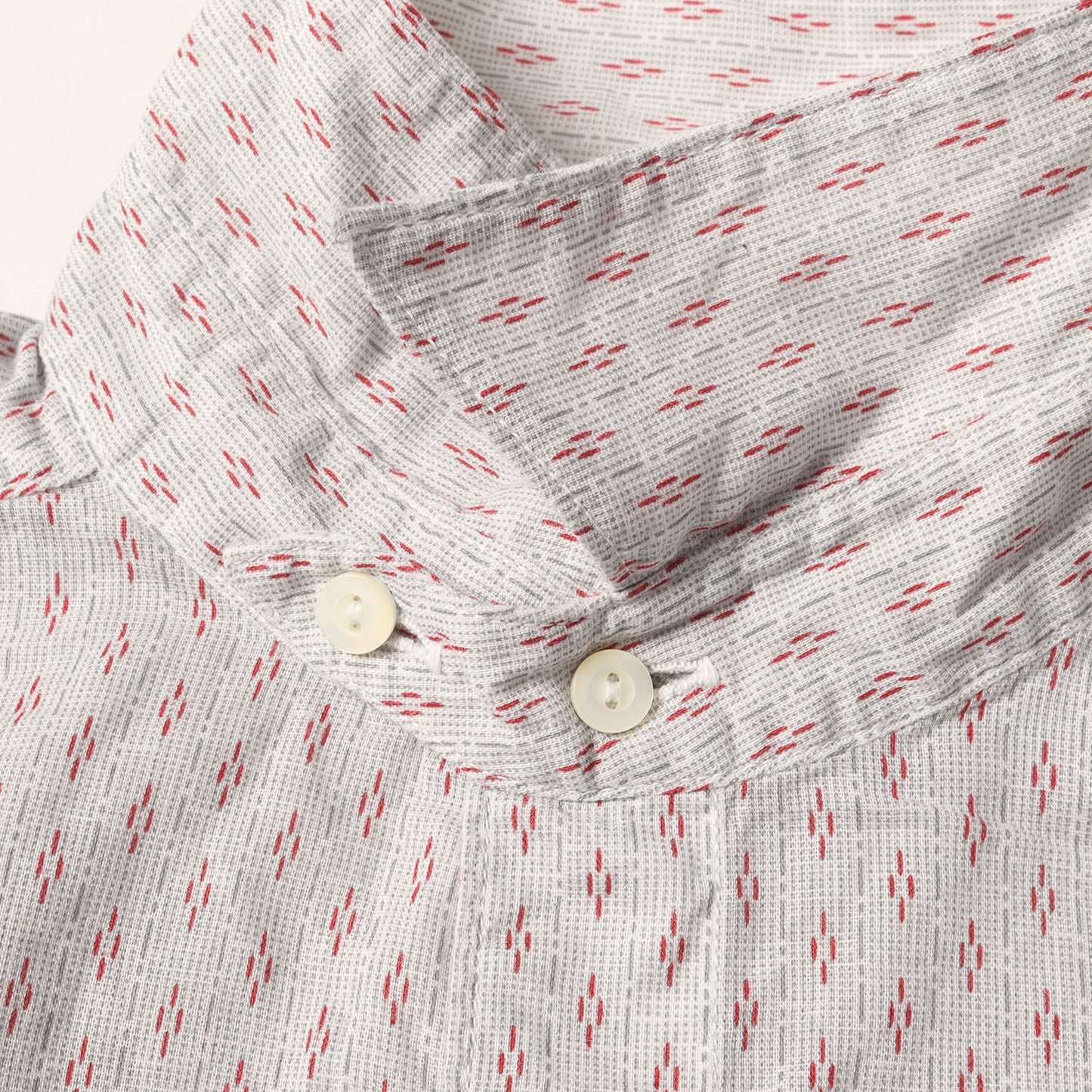 チンスト付き プリントストライプ ワークシャツ