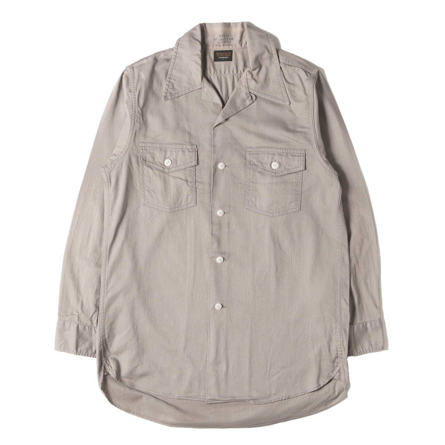 コットンツイル オープンカラー シャツ