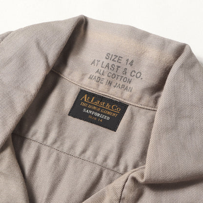 コットンツイル オープンカラー シャツ