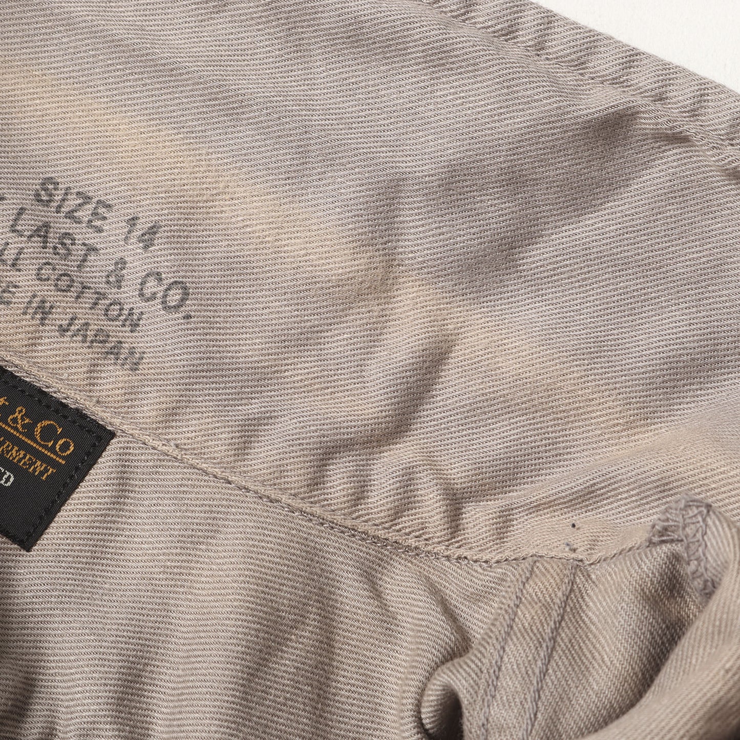 コットンツイル オープンカラー シャツ