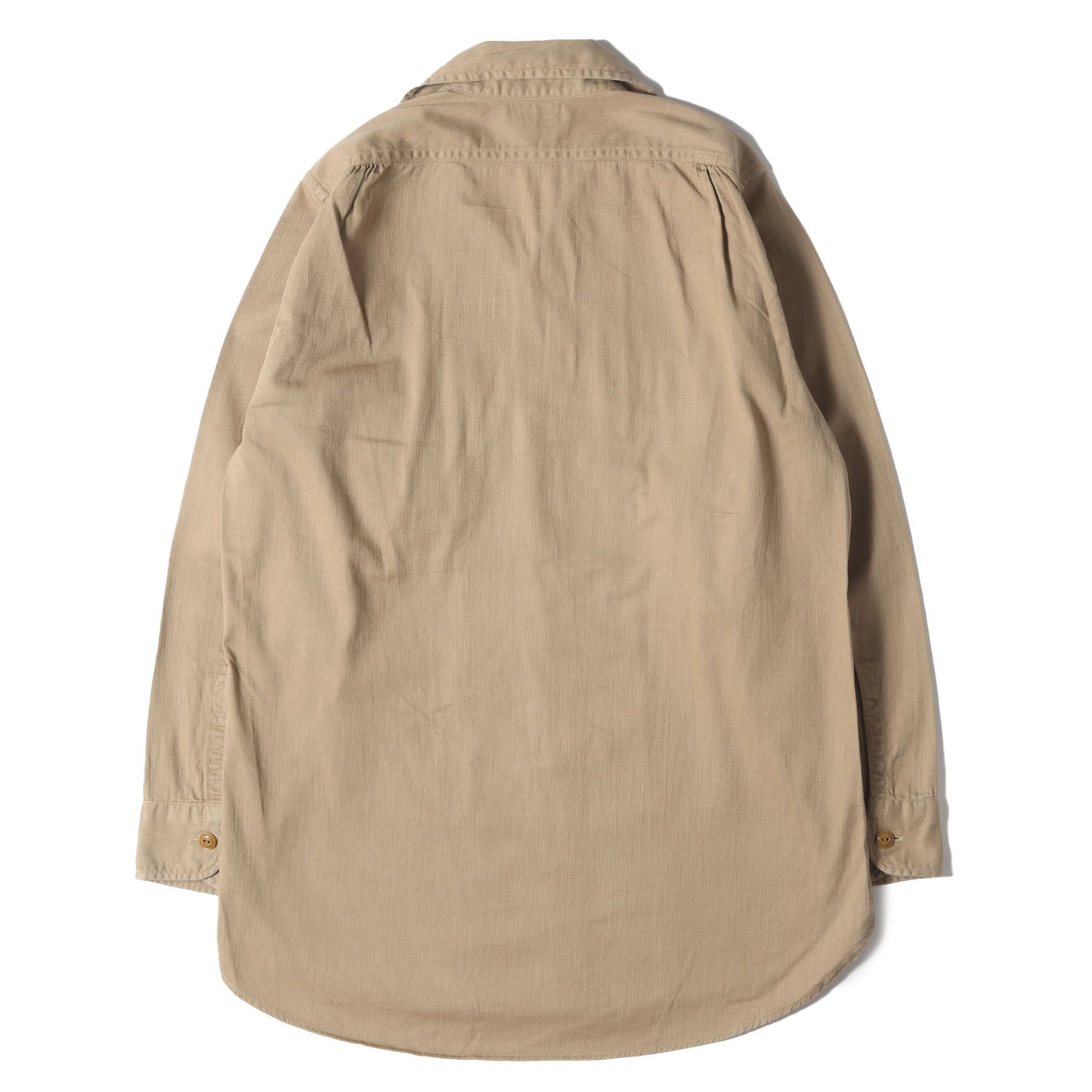 コットンツイル オープンカラー ワークシャツ