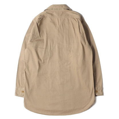 コットンツイル オープンカラー ワークシャツ