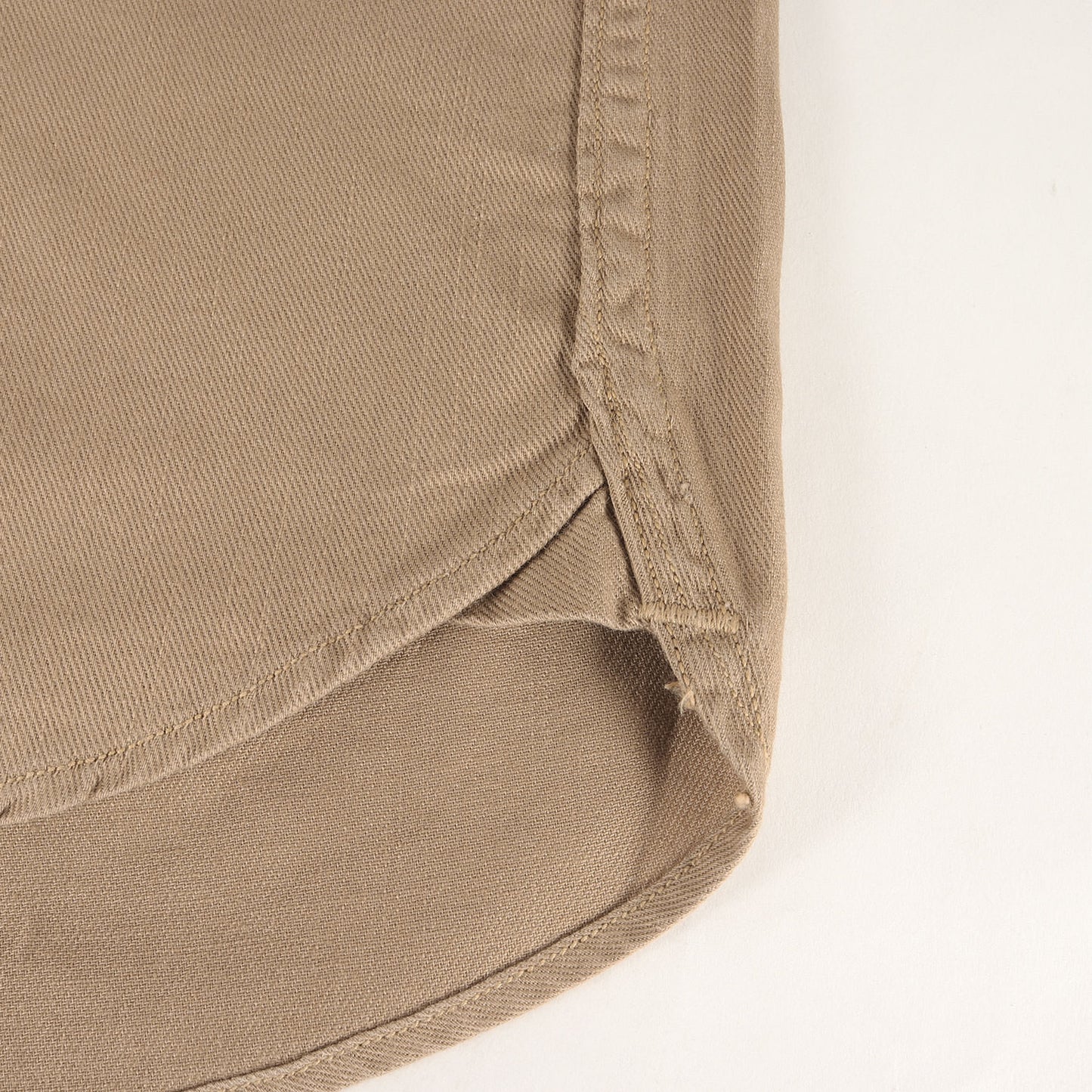 コットンツイル オープンカラー ワークシャツ