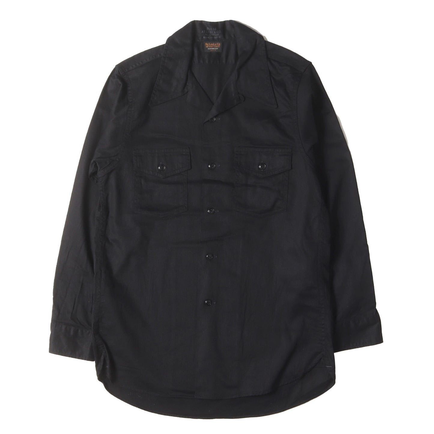 コットンツイル オープンカラー シャツ