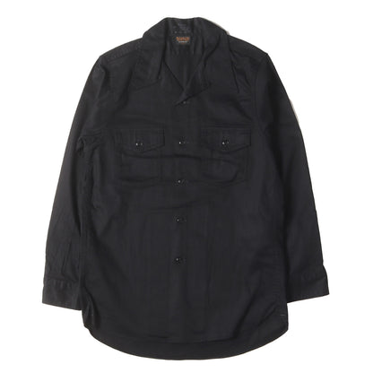 コットンツイル オープンカラー シャツ