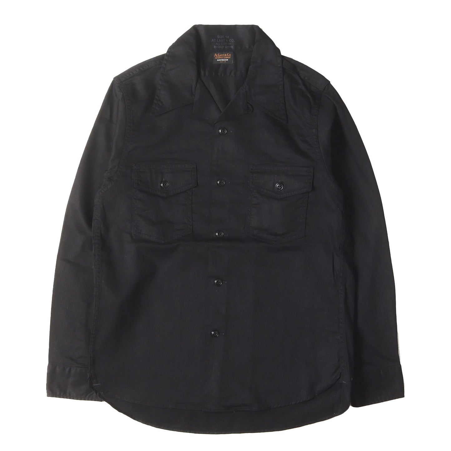 コットンツイル オープンカラー シャツ