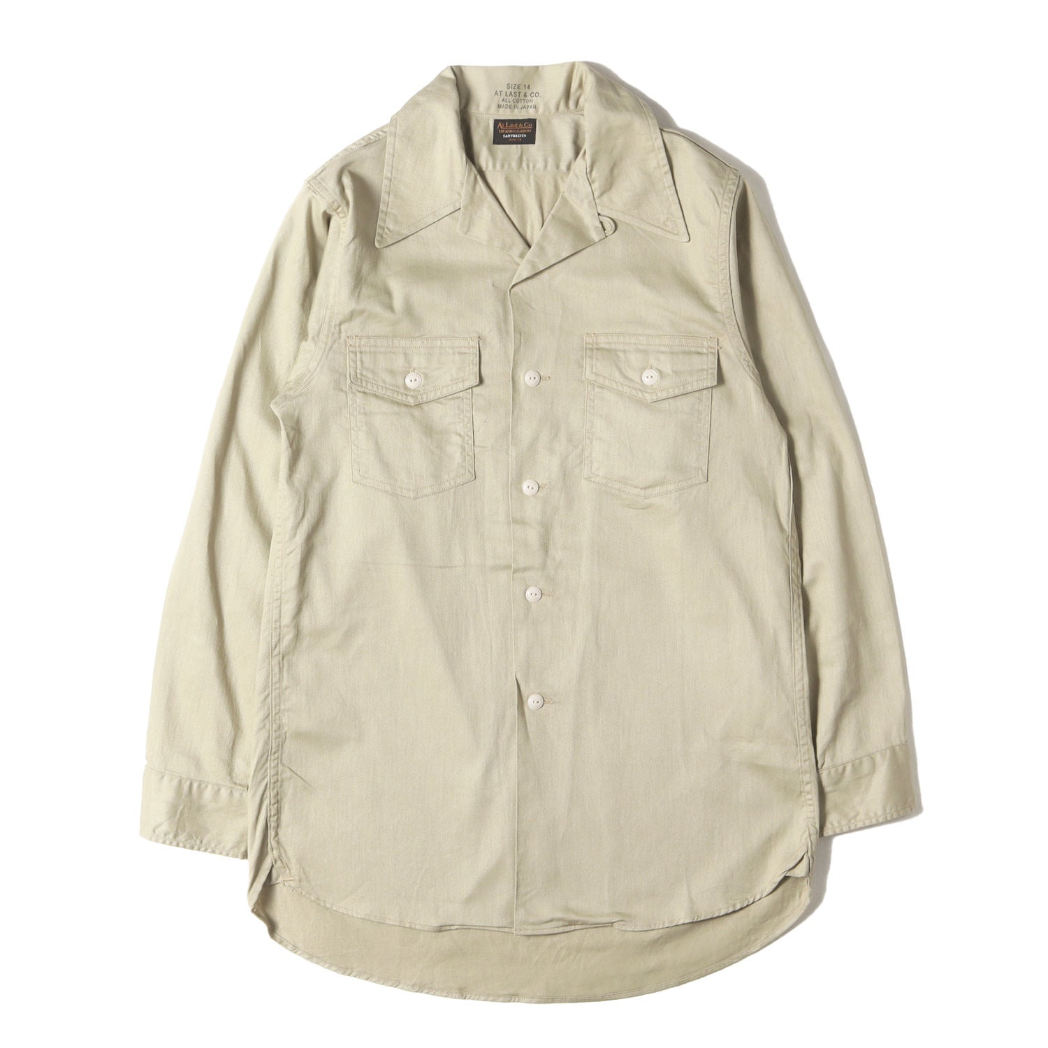 AT LAST & CO オープンカラーシャツ コットンツイル オープンカラー シャツ - ブランド古着の通販