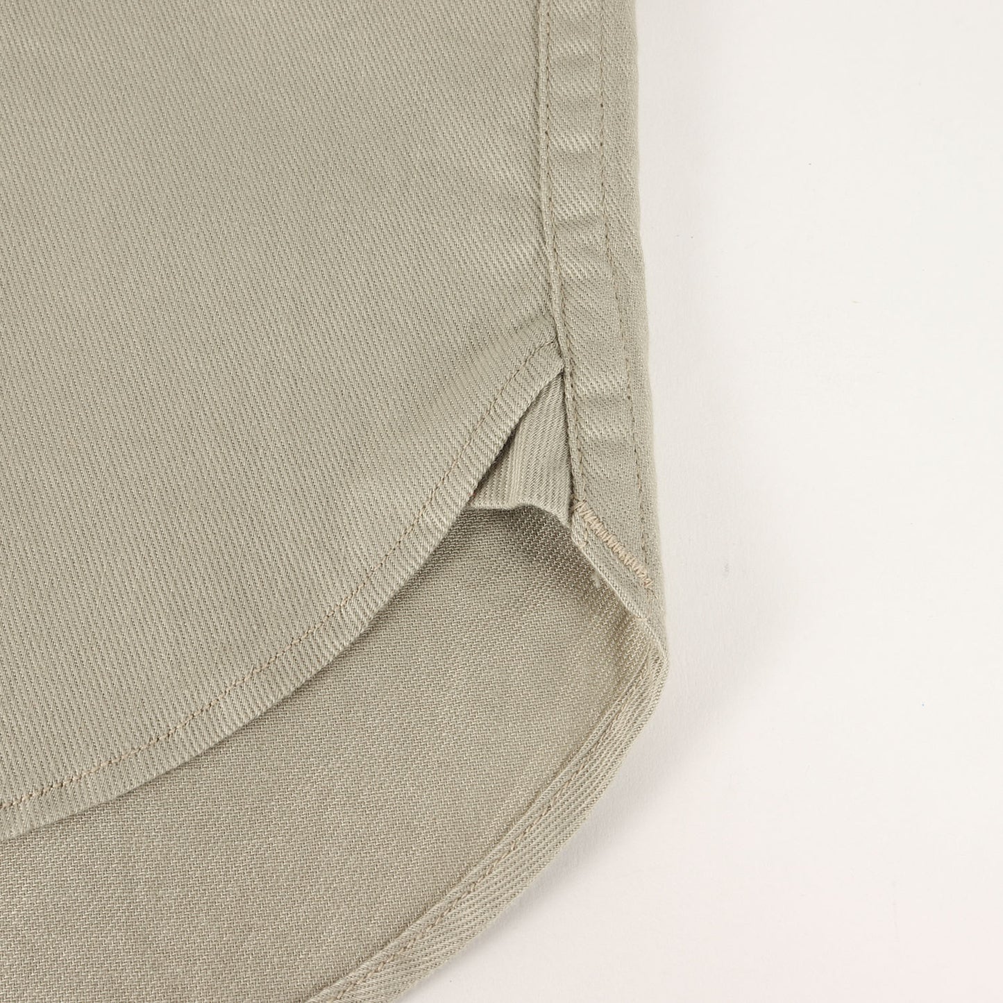 コットンツイル オープンカラー ワークシャツ