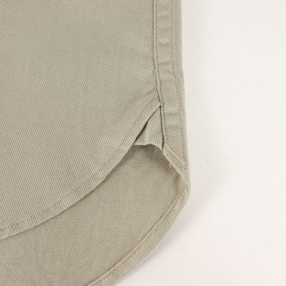 コットンツイル オープンカラー ワークシャツ