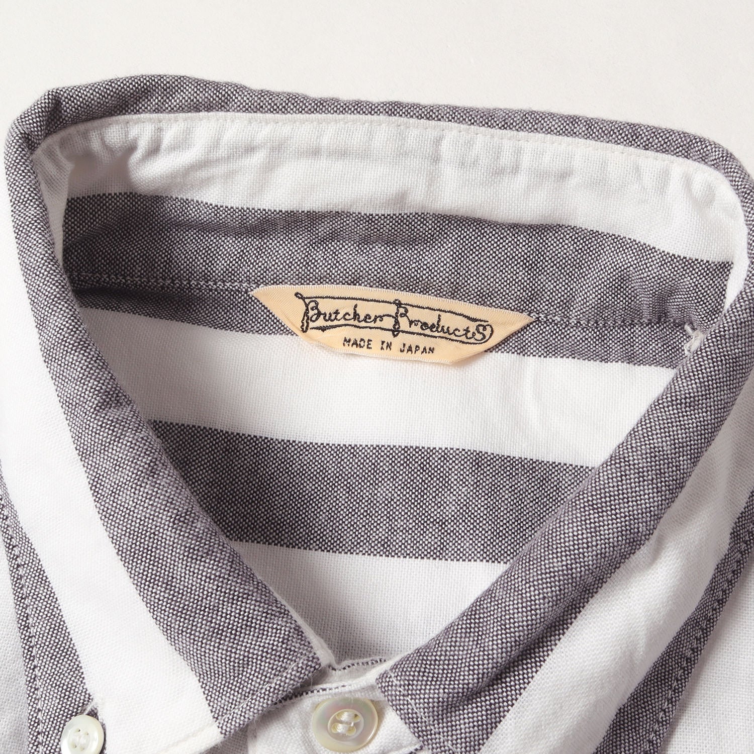 Butcher Products ストライプ ボタンダウンシャツ&OXシャツ BUTCHER PRODUCTS ストライプ オックスフォード ボタンダウンシャツ