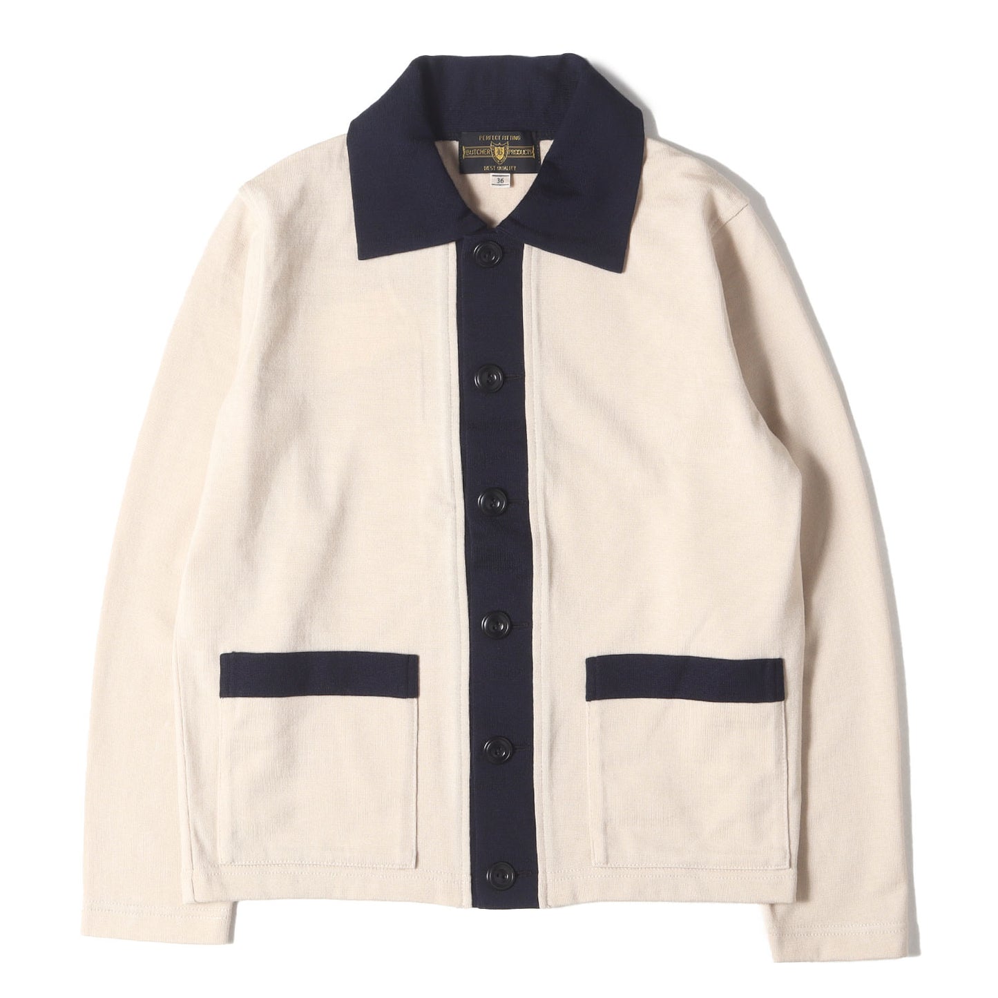 BUTCHER PRODUCTS 襟付き ウールニット カーディガン