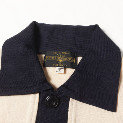 BUTCHER PRODUCTS 襟付き ウールニット カーディガン