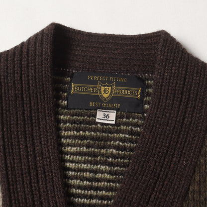 BUTCHER PRODUCTS アーガイル ニット カーディガン
