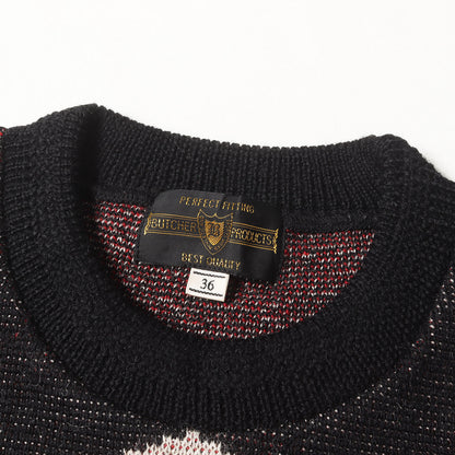 BUTCHER PRODUCTS エンブレム ウールニット セーター
