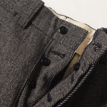 ヘリンボーン ツイード ウール トラウザーズパンツ