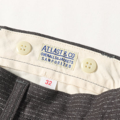 ストライプ コットン ワークパンツ