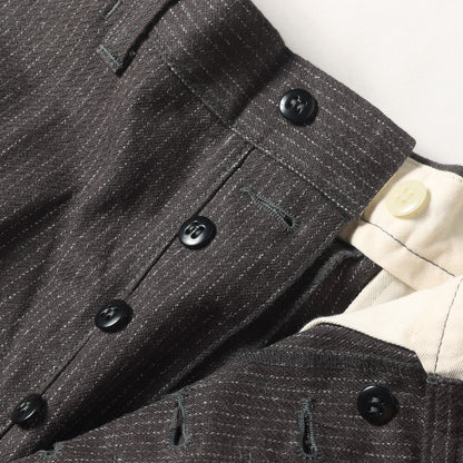 ストライプ コットン ワークパンツ