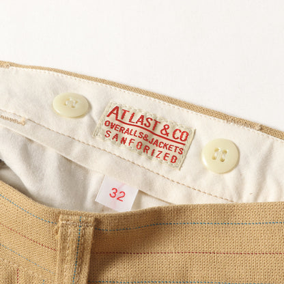 ストライプ リネン ワークパンツ