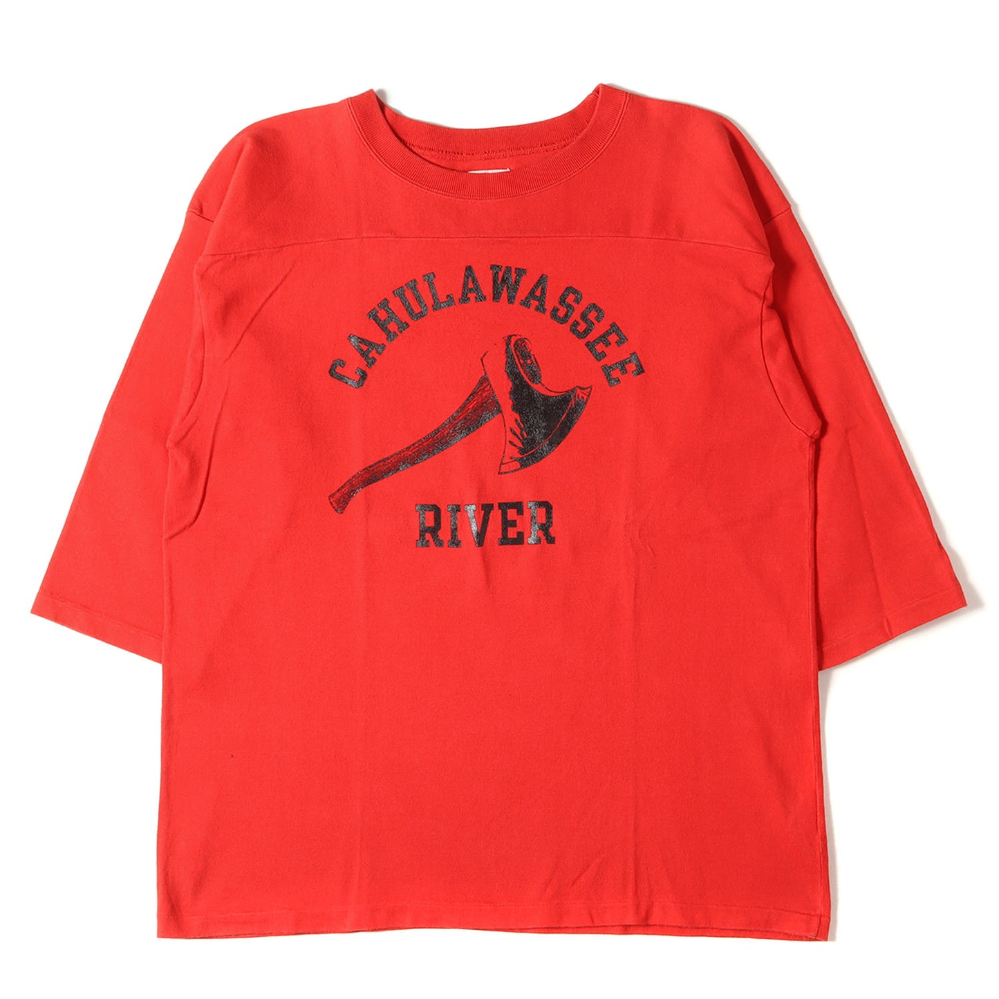 アックルプリント 7分袖 フットボール Tシャツ(T-COTTON NFL AX)