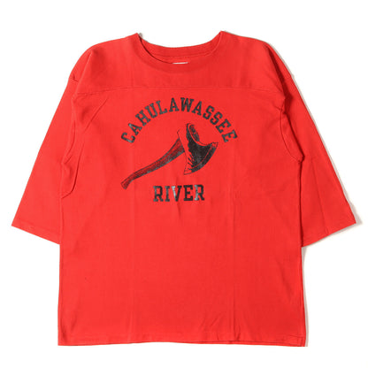 アックルプリント 7分袖 フットボール Tシャツ(T-COTTON NFL AX)