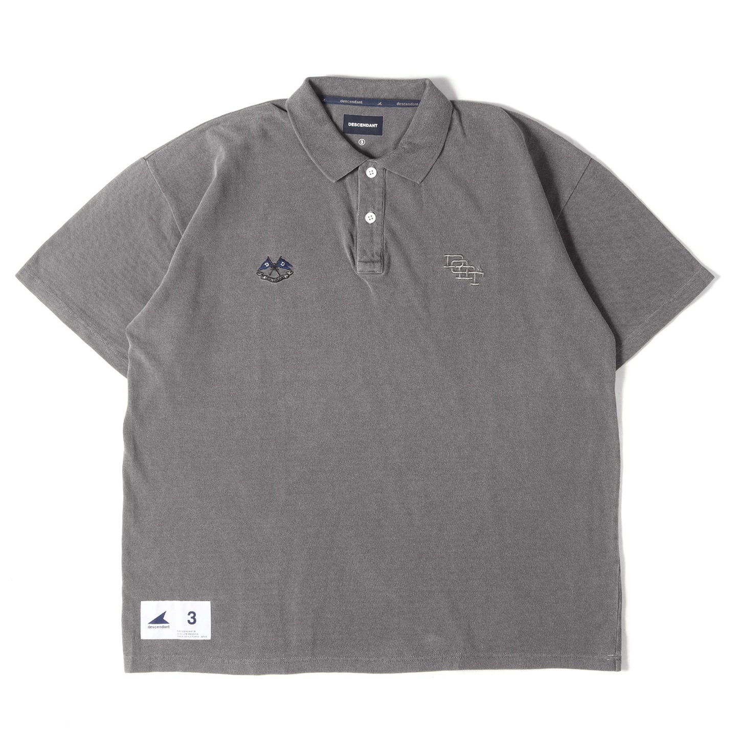 24SS ピグメントダイ加工 鹿の子 ポロシャツ(CLUB POLO SS PIGMENT DYE)
