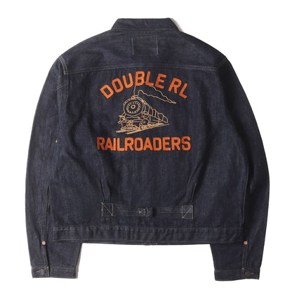 25SS レイルロード刺繍 ドックマン デニムジャケット (DOCKMAN JKT UNLINED TRUCKER JACKET)