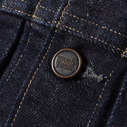 25SS レイルロード刺繍 ドックマン デニムジャケット (DOCKMAN JKT UNLINED TRUCKER JACKET)