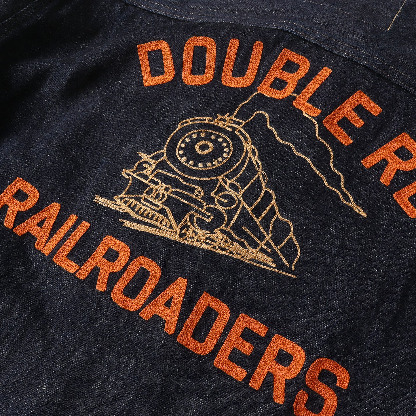25SS レイルロード刺繍 ドックマン デニムジャケット (DOCKMAN JKT UNLINED TRUCKER JACKET)