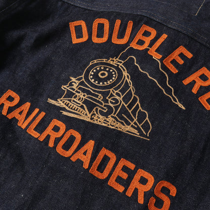 25SS レイルロード刺繍 ドックマン デニムジャケット (DOCKMAN JKT UNLINED TRUCKER JACKET)