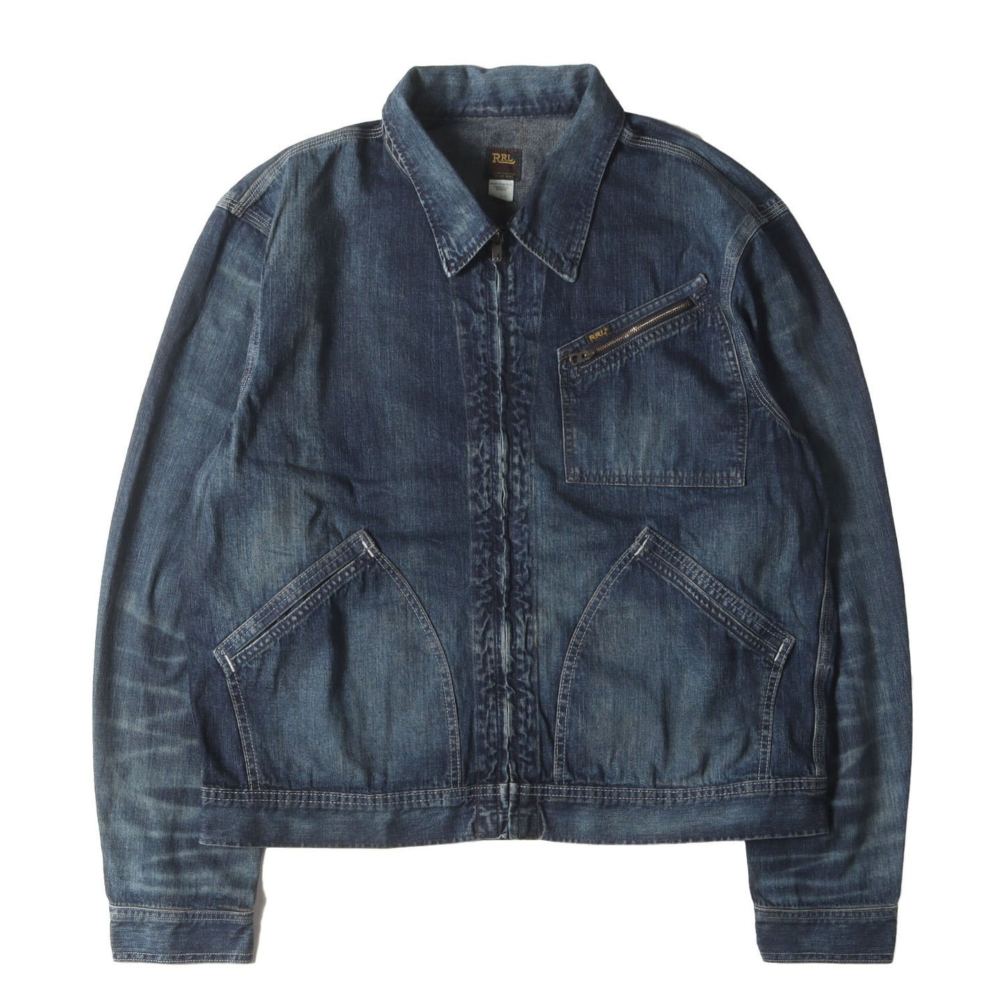 25SS ヴィンテージ加工 ワーク デニムジャケット (Leyton INDIGO DENIM JACKET)
