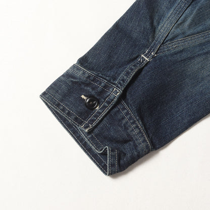 25SS ヴィンテージ加工 ワーク デニムジャケット (Leyton INDIGO DENIM JACKET)
