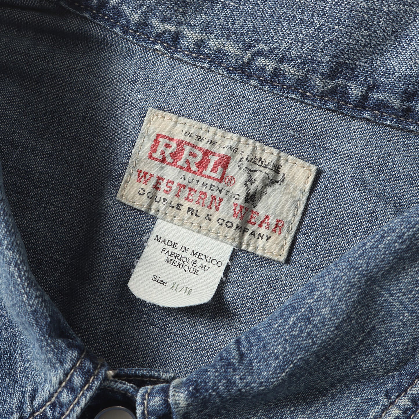 [近年モデル] ヴィンテージ加工 デニム ウエスタン ジャケット (Hewson Indigo Denim Western Jacket)