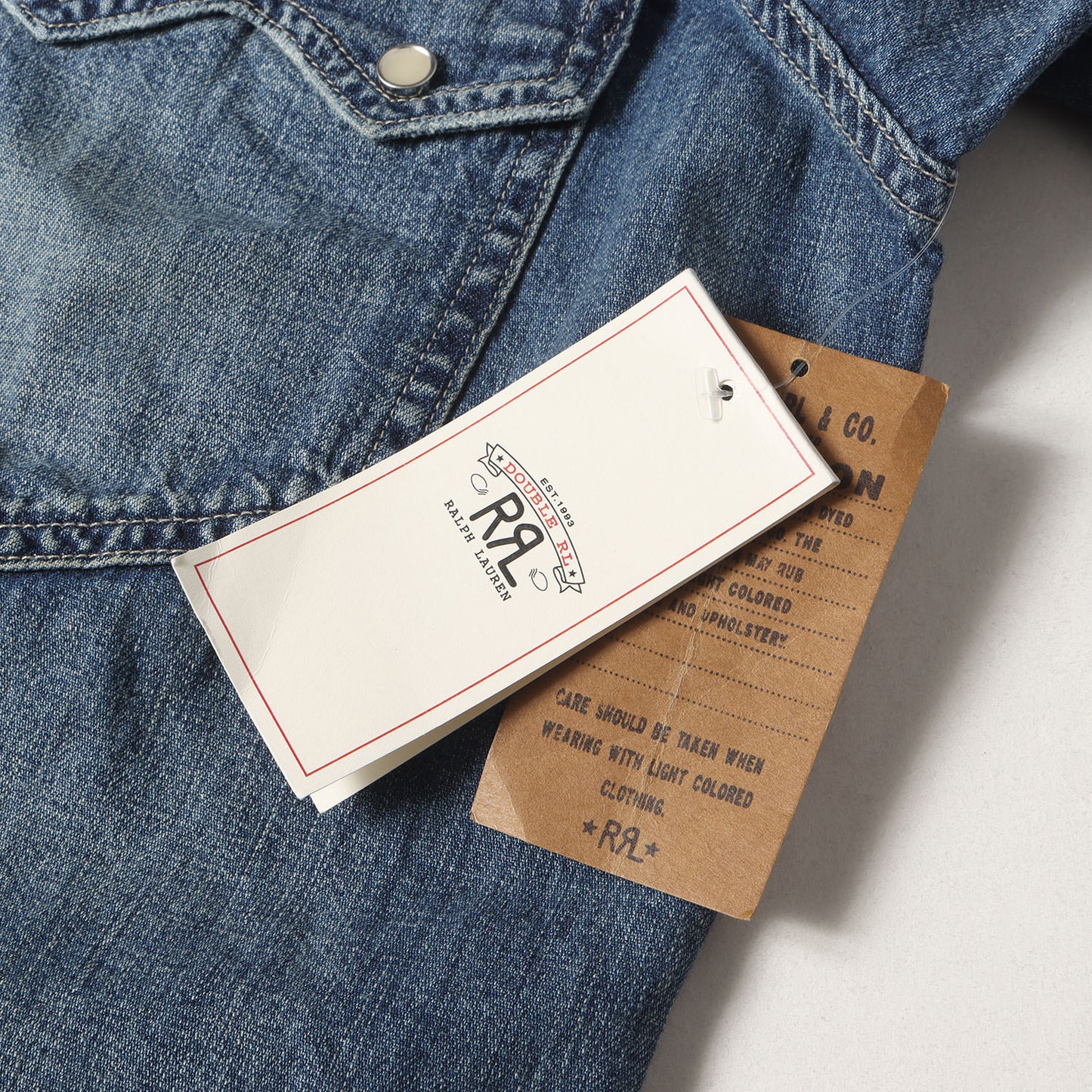 [近年モデル] ヴィンテージ加工 デニム ウエスタン ジャケット (Hewson Indigo Denim Western Jacket)
