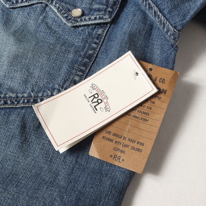 [近年モデル] ヴィンテージ加工 デニム ウエスタン ジャケット (Hewson Indigo Denim Western Jacket)