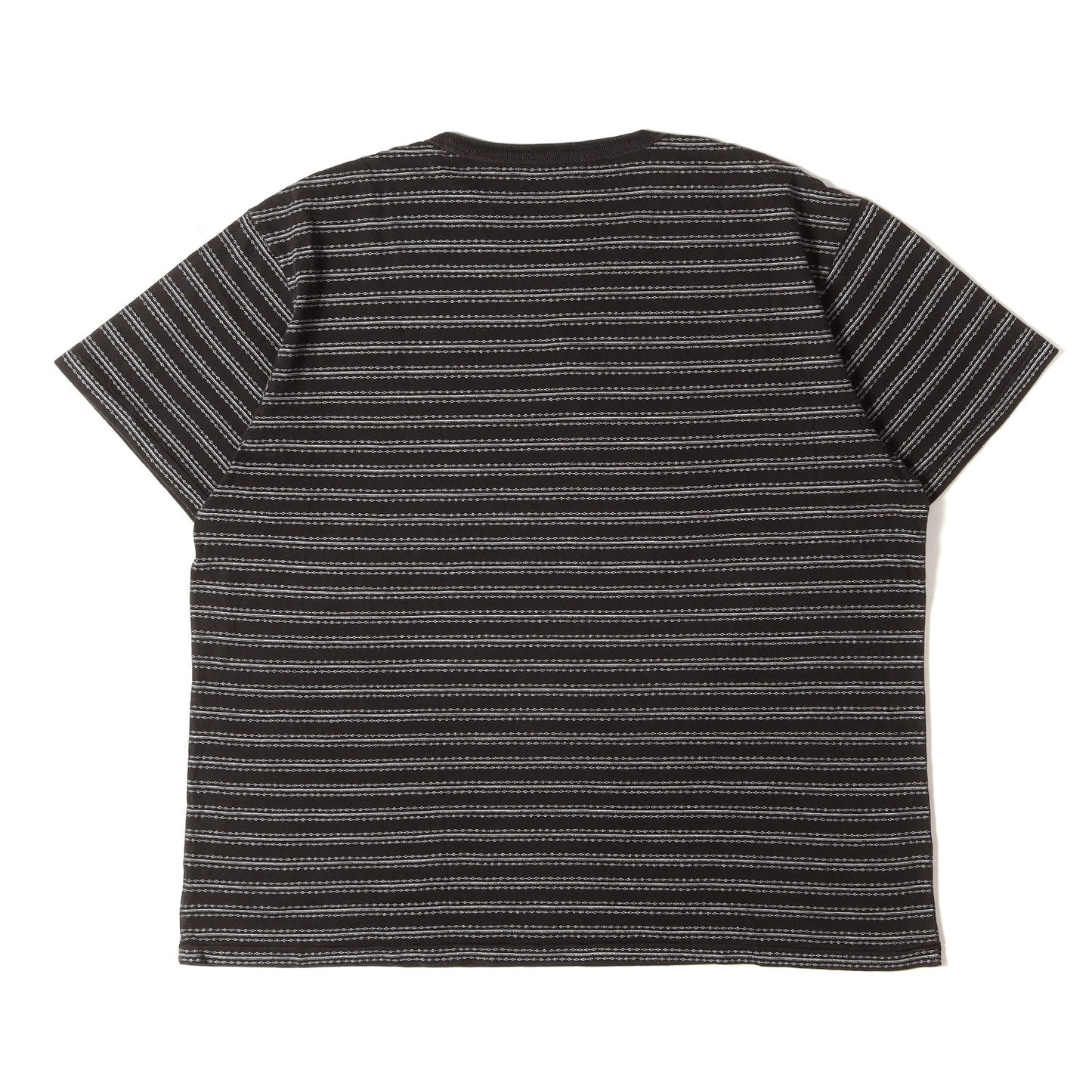 [近年モデル] ヴィンテージ加工 ボーダープリント クルーネック Tシャツ