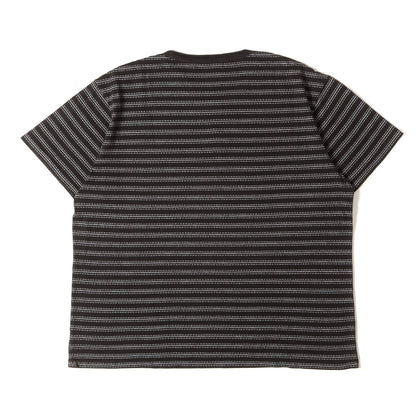 [近年モデル] ヴィンテージ加工 ボーダープリント クルーネック Tシャツ