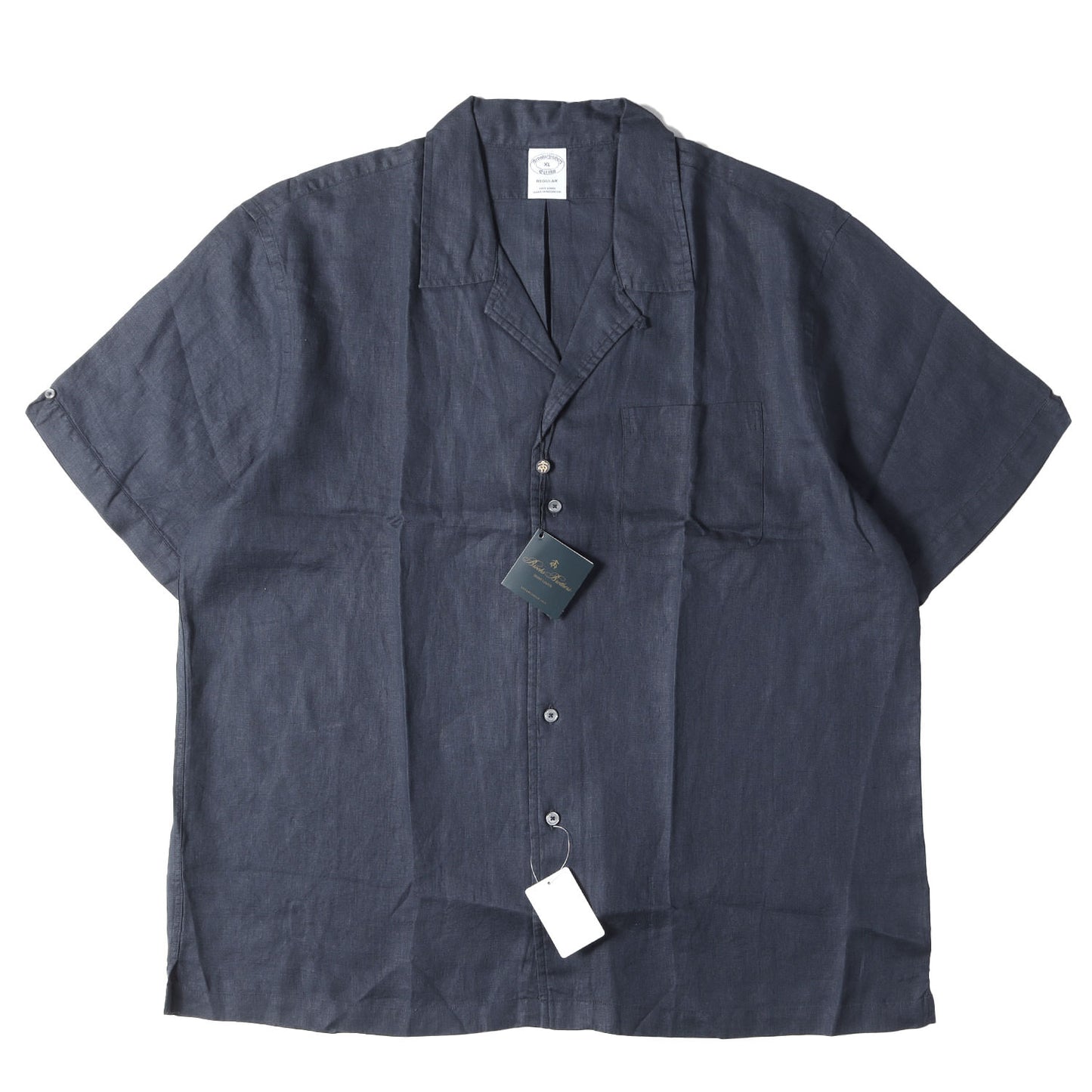 23SS ×BAIRD McNUTT アイリッシュリネン オープンカラー 半袖 ボタンシャツ