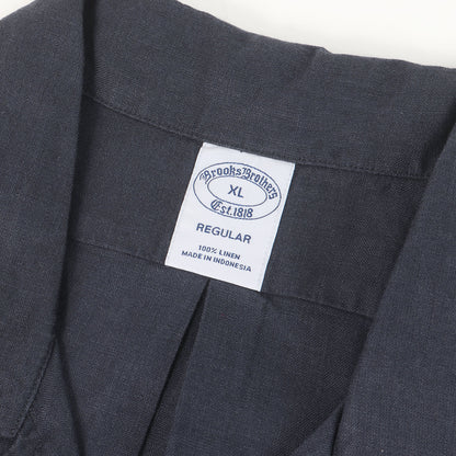 23SS ×BAIRD McNUTT アイリッシュリネン オープンカラー 半袖 ボタンシャツ