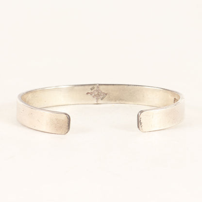 金メタル付き カラ草彫りバングル 8mm